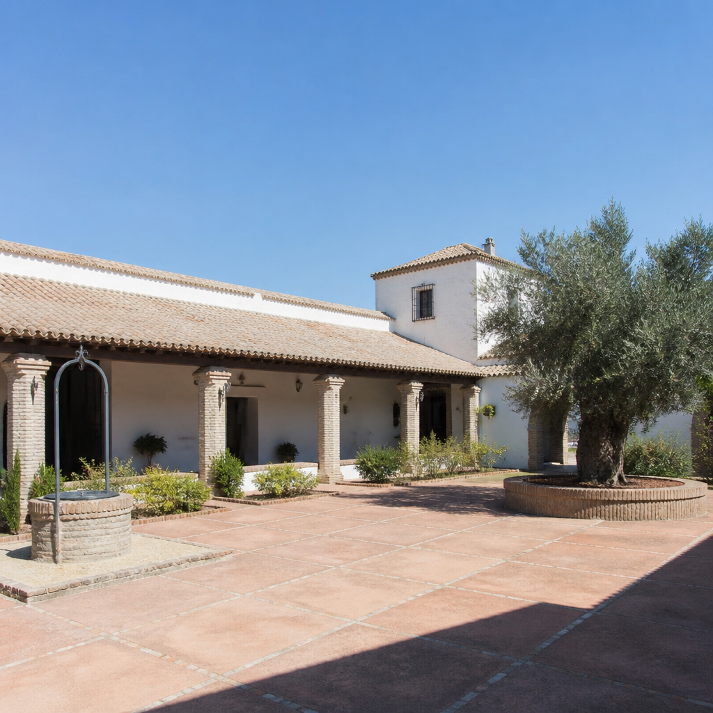 El patio y el pleno · Centro del Olivar de Sierra (Antigua Fábrica de los Maynez)