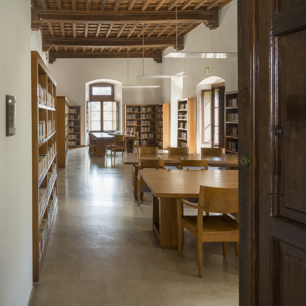 Interior de la Biblioteca Municipal en El Pósito de Aguilar de la Frontera