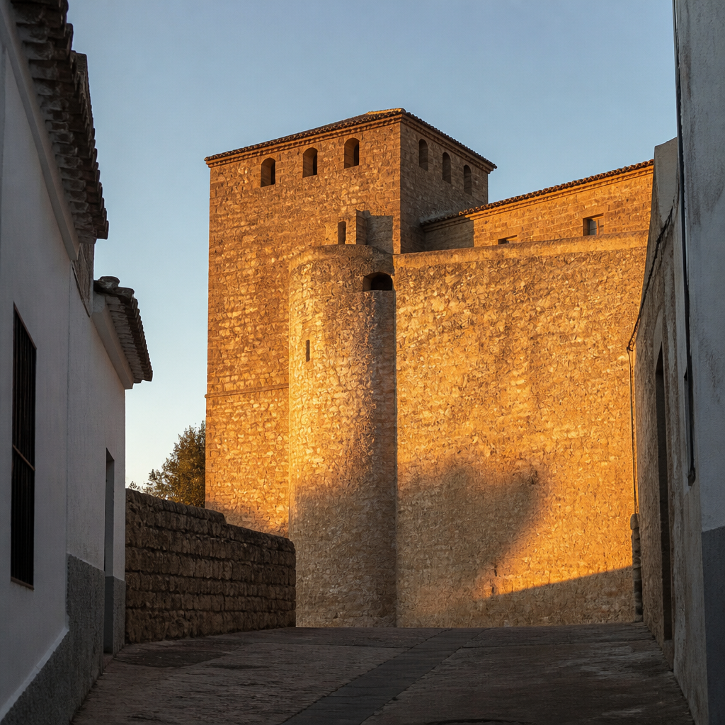Acceso y torre de contrapeso del Molino del Duque, Aguilar de la Frontera