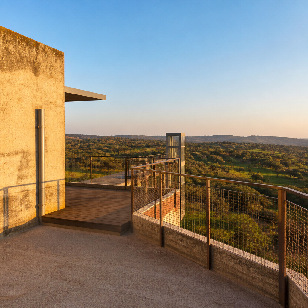Terraza-mirador del Antiguo Silo de Cereal de Alcaracejos con vistas a Los Pedroches