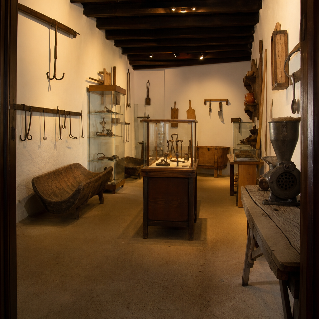 Utensilios de la sala de matanza del Museo de la Matanza de Alcaracejos