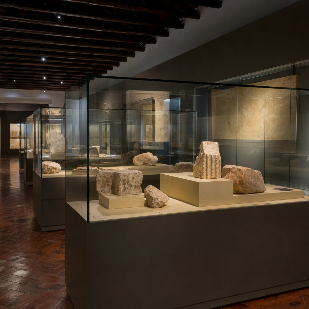 Esculturas fragmentarias de la villa romana de El Ruedo.