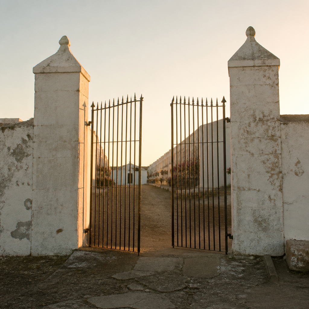 Cancela de entrada del Cementerio de Nuestra Señora del Carmen en Añora