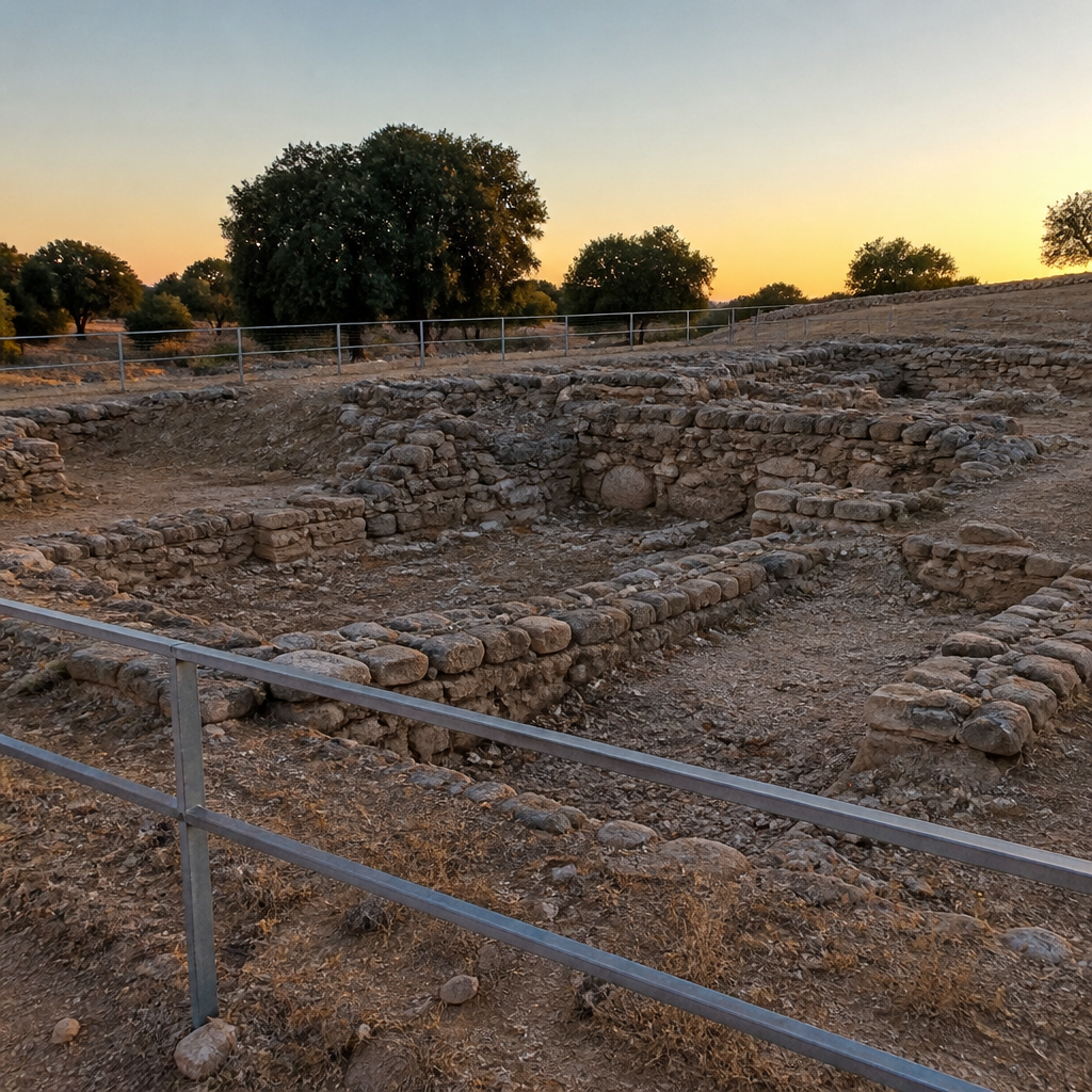 Restos de la basílica del Yacimiento de La Losilla visita