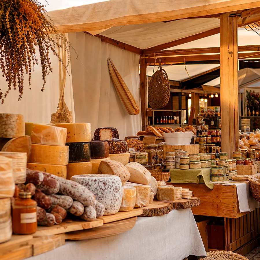 Recreación ilustrativa: Muestra agroalimentaria de AGROGANT en la Feria de Primavera de Antequera