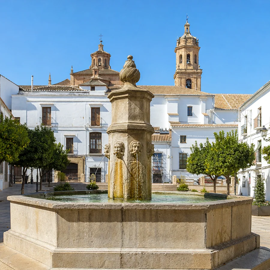 Recreación ilustrativa: Plaza de Santiago