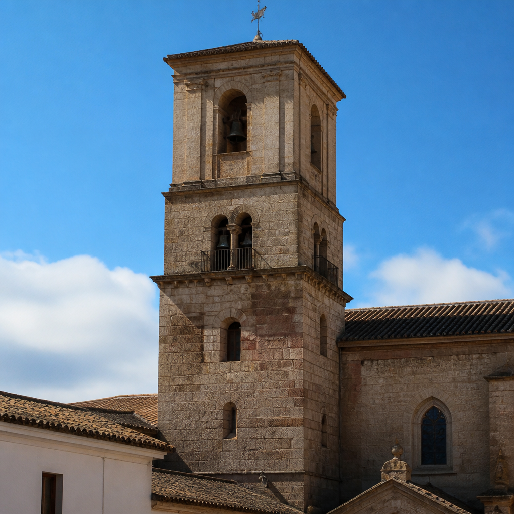 La torre que quizá fue minarete · Iglesia de Santa María la Mayor