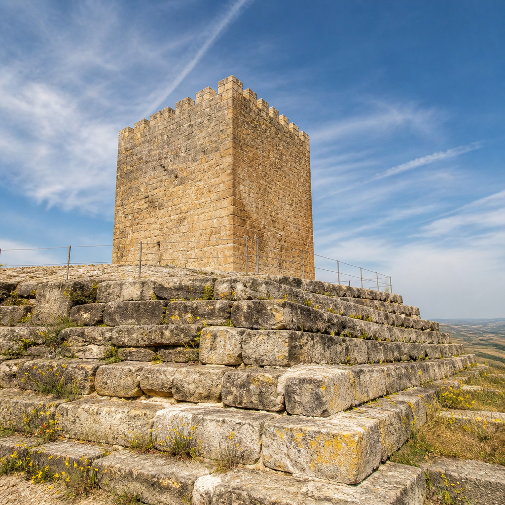 Torre del homenaje del castillo medieval de Torreparedones