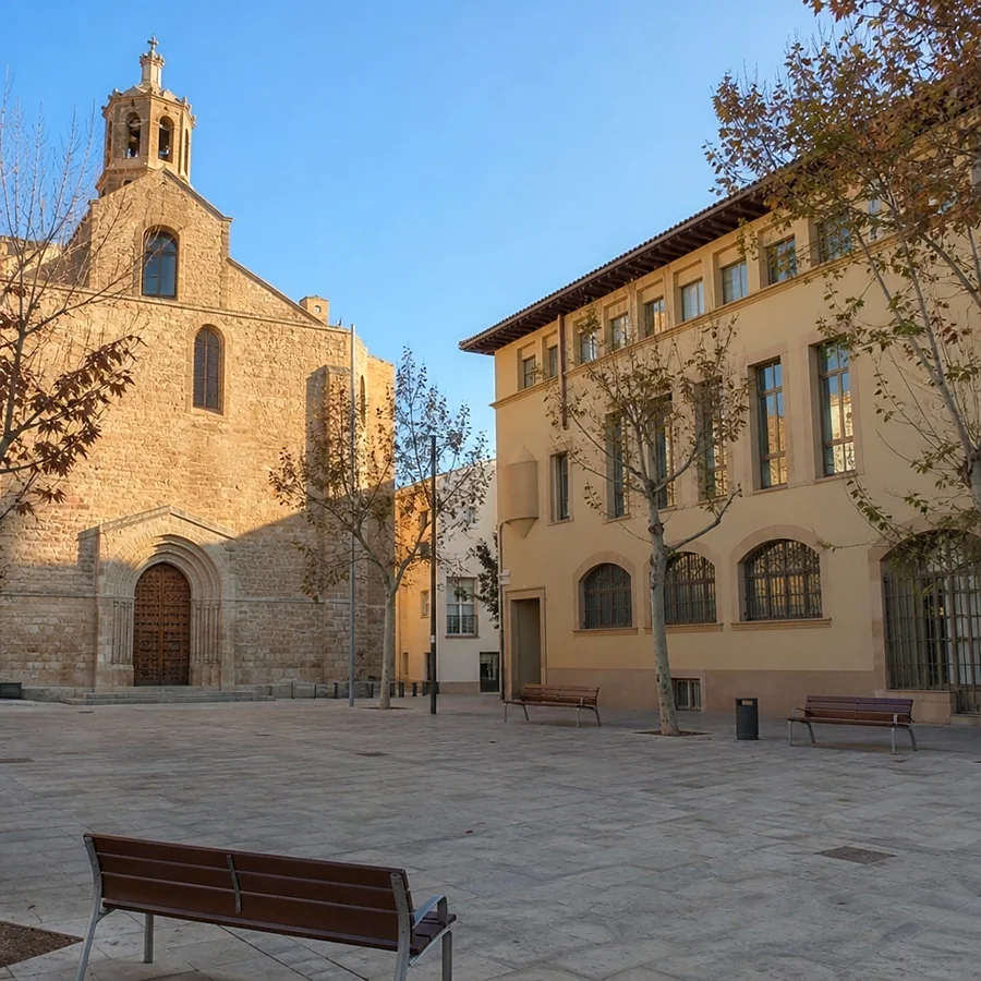 Recreación ilustrativa: Nucli antic de Sant Andreu de Palomar