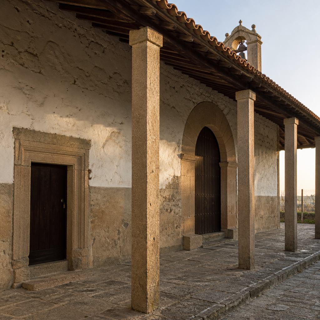 Portadas laterales y pórtico de la Ermita de Nuestra Señora de la Consolación en Belalcázar