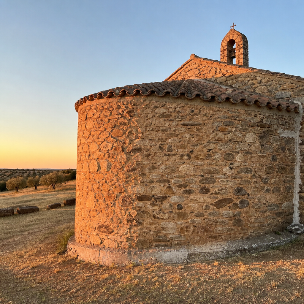 Ábside de la Ermita de San Antón de Belalcázar al atardecer