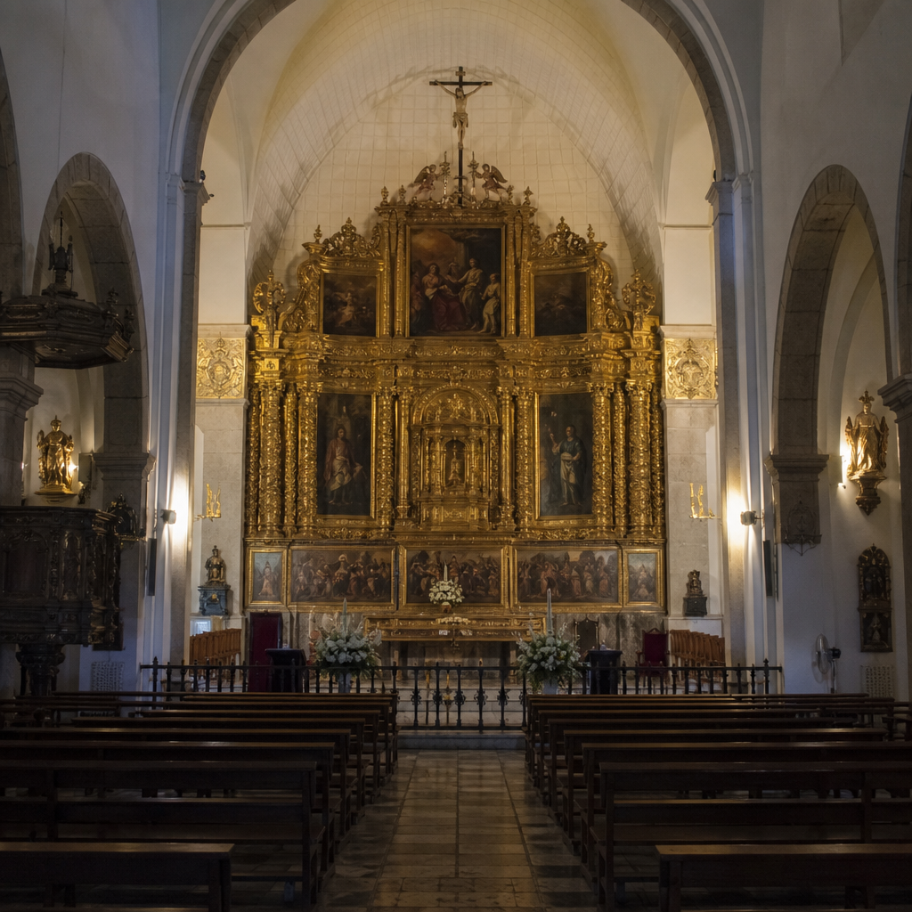 Retablo mayor dorado de la Iglesia de la Anunciación de Belmez