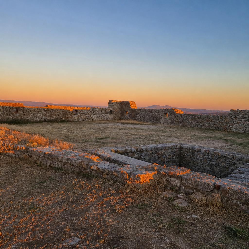Patio de armas y aljibes del Castillo de Gómez Arias, Benamejí