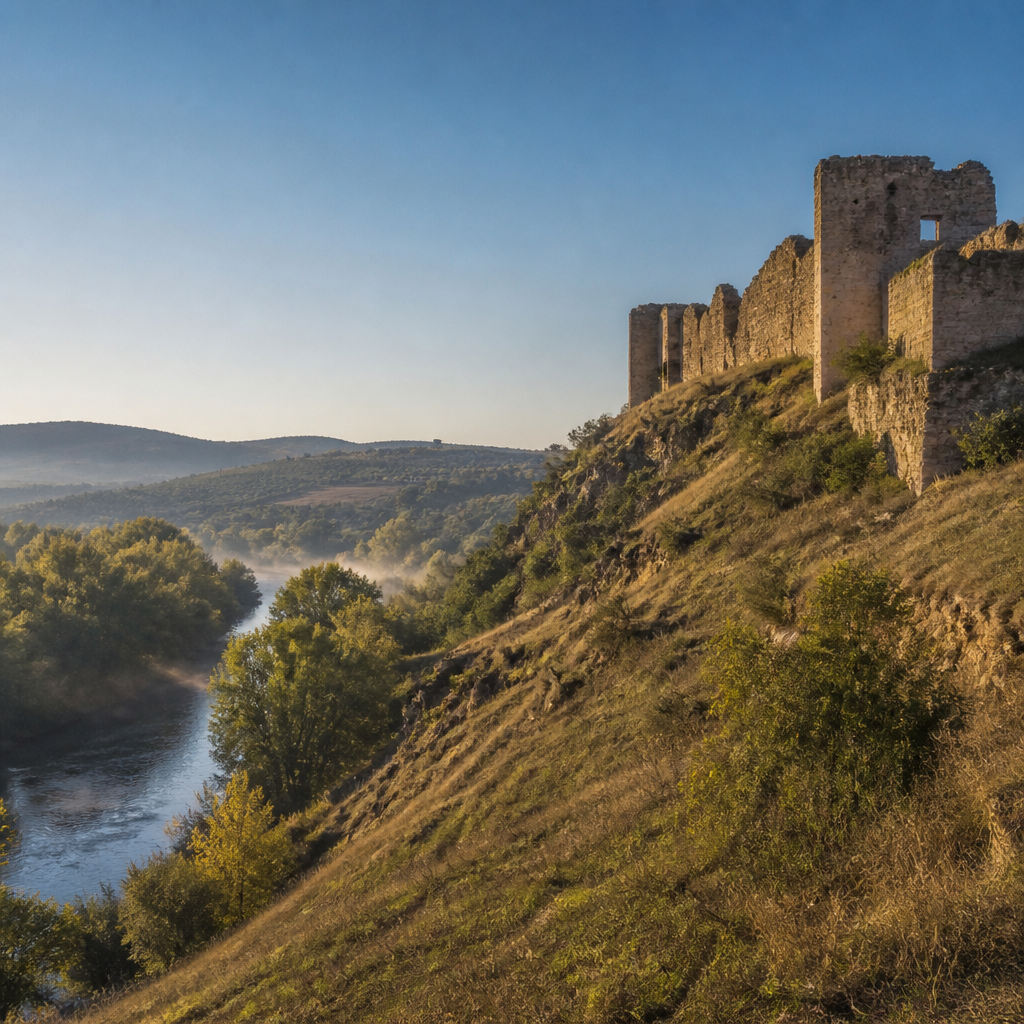Ladera del Castillo de Gómez Arias sobre el río Genil, Benamejí