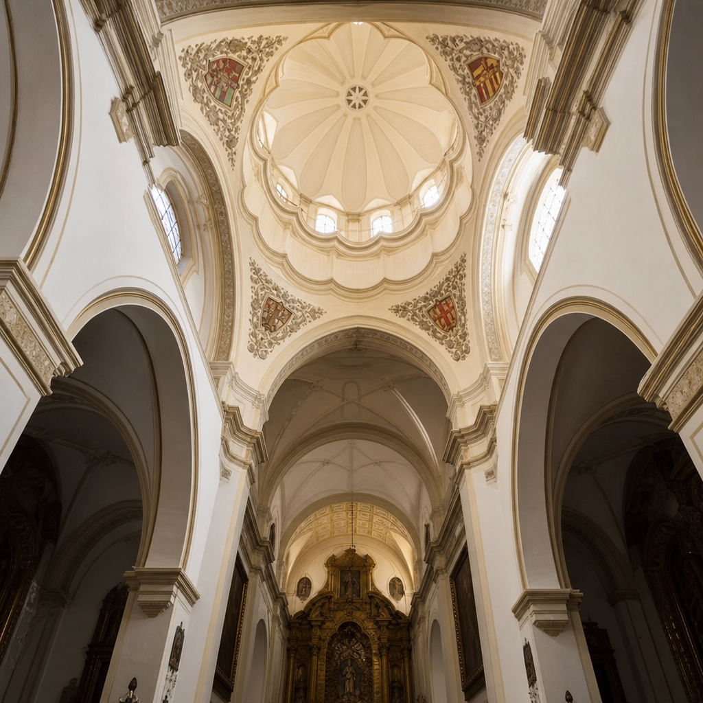 Bóveda del crucero en la Iglesia Parroquial de la Inmaculada Concepción de Benamejí