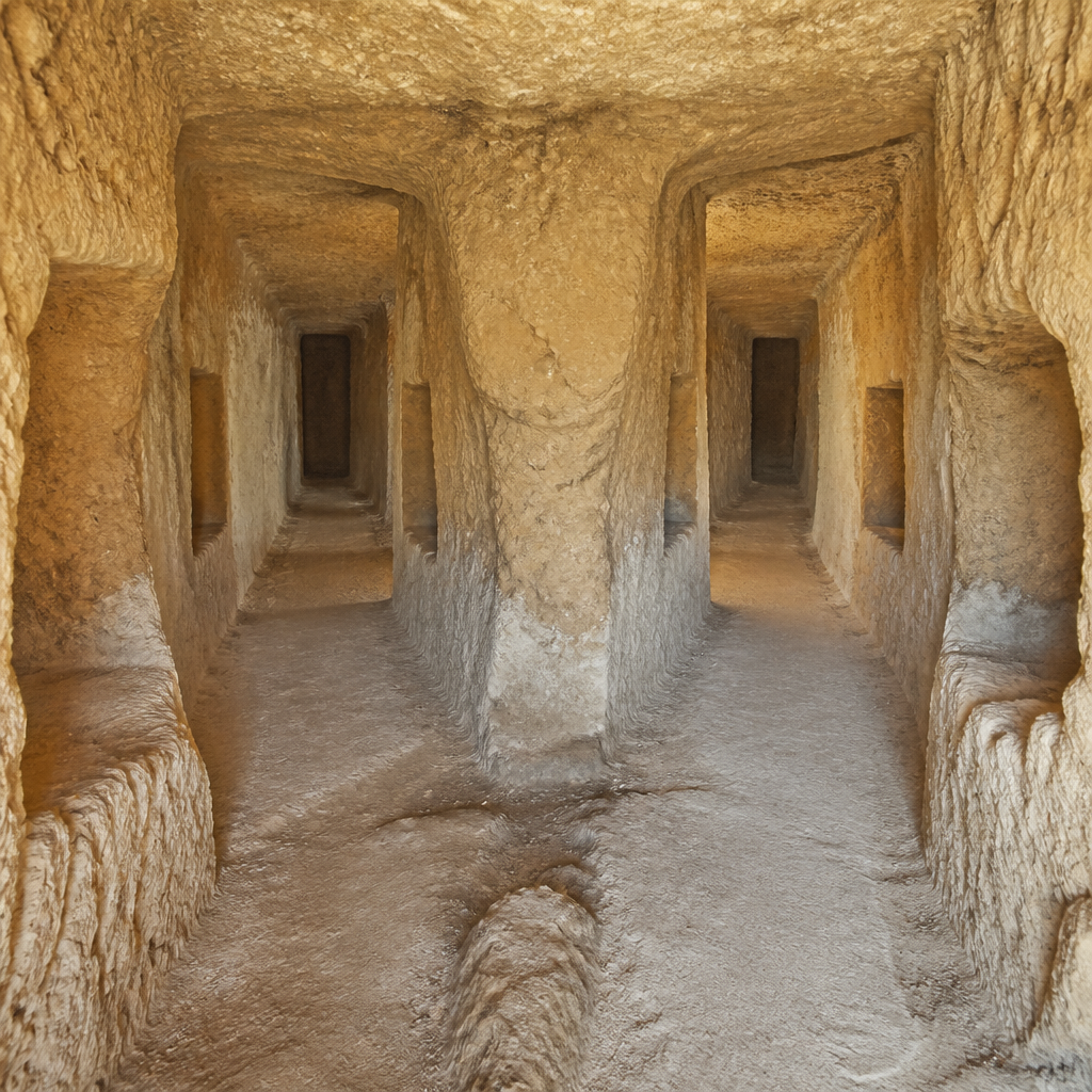 Galerías excavadas en roca del Yacimiento de La Silera, Benamejí