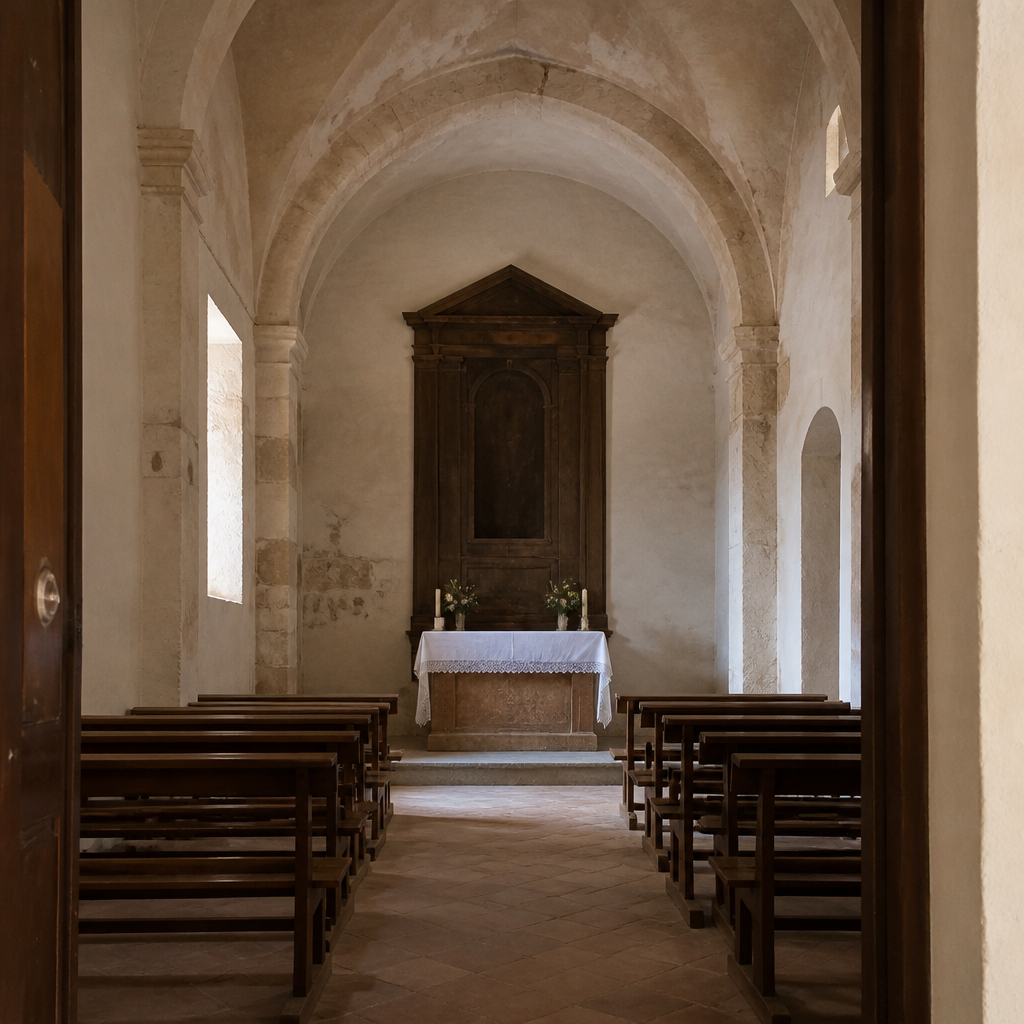 Capilla mayor del Antiguo Hospital del Corpus Christi en Bujalance