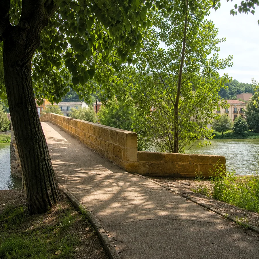 Recreación ilustrativa: Puente de Malatos
