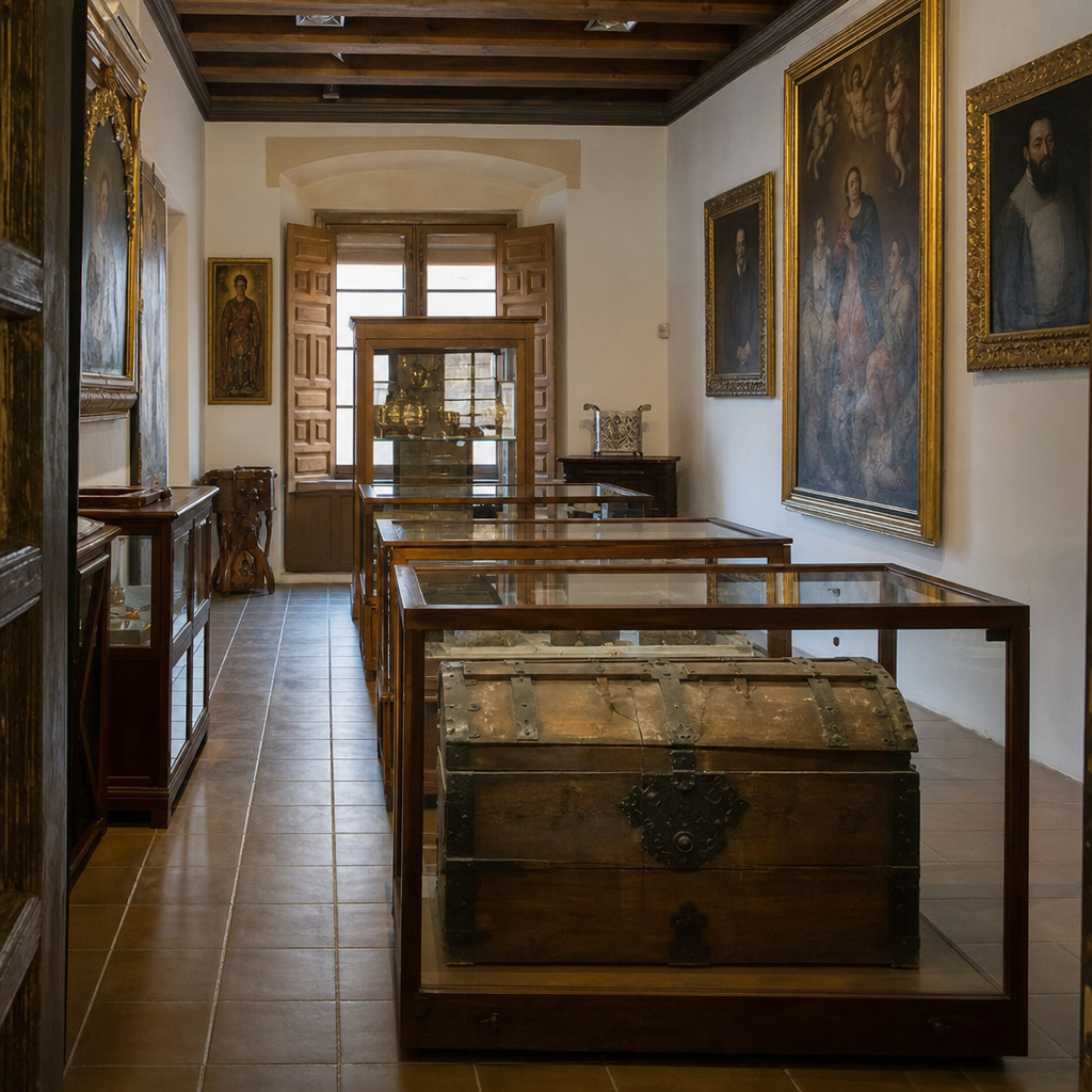 Arca antigua en la sala artística del Museo Aguilar y Eslava de Cabra