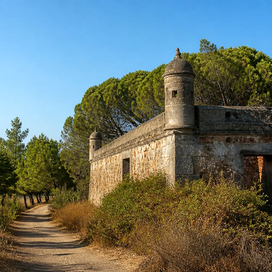 Recreación ilustrativa: Antiguo polvorín del Rollo en el Paseo Alto de Cáceres
