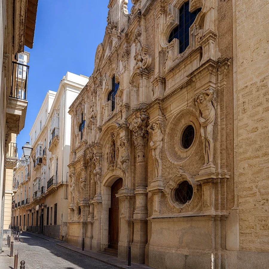 Recreación ilustrativa: Hospital de Mujeres y Capilla de Nuestra Señora del Carmen