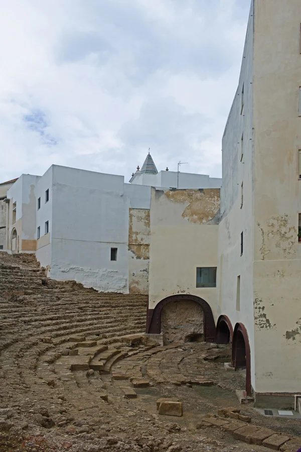 Graderío del Teatro Romano de Cádiz en el barrio del Pópulo