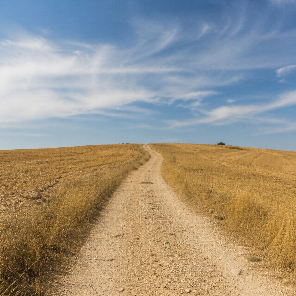Camino de la romería hacia la Ermita de la Virgen del Romero, Azuel, Cardeña