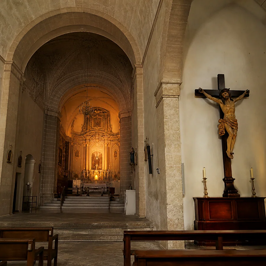 Recreación ilustrativa: Cabecera de la Iglesia de San Felipe de Carmona