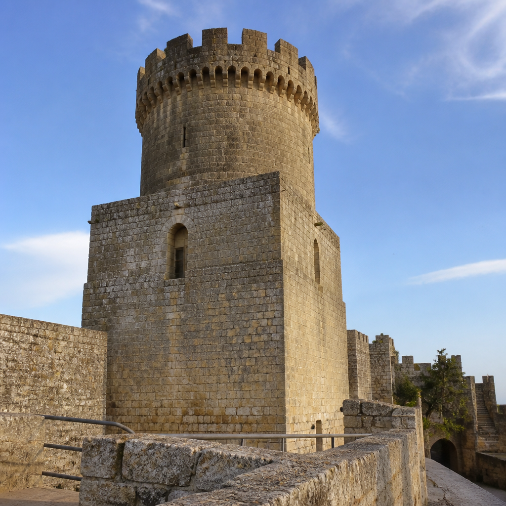 La torre que empieza cuadrada y acaba redonda · Castillo de Almodóvar del Río