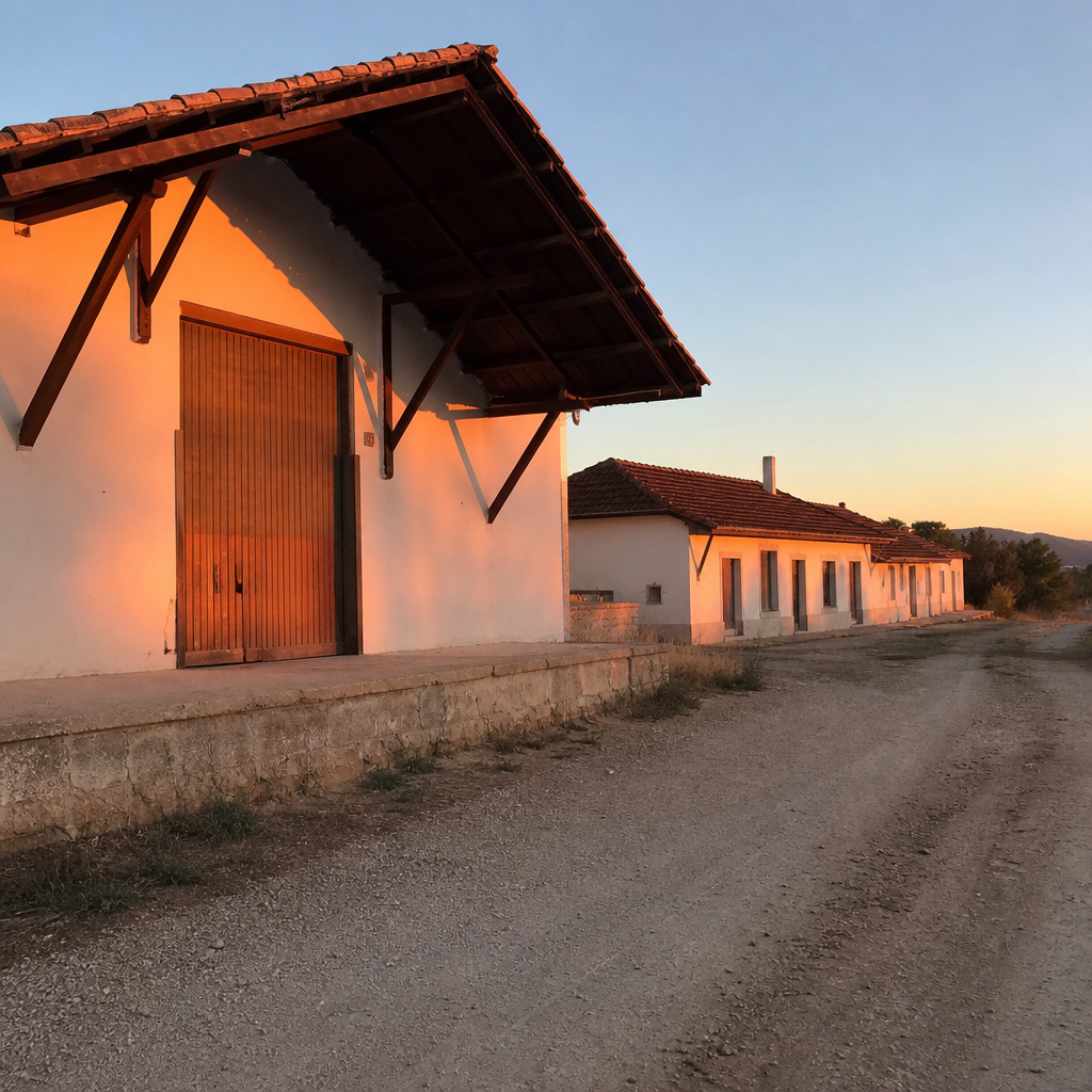 Muelle de mercancías convertido en Centro Cicloturista junto a la Antigua Estación de Ferrocarril de Doña Mencía