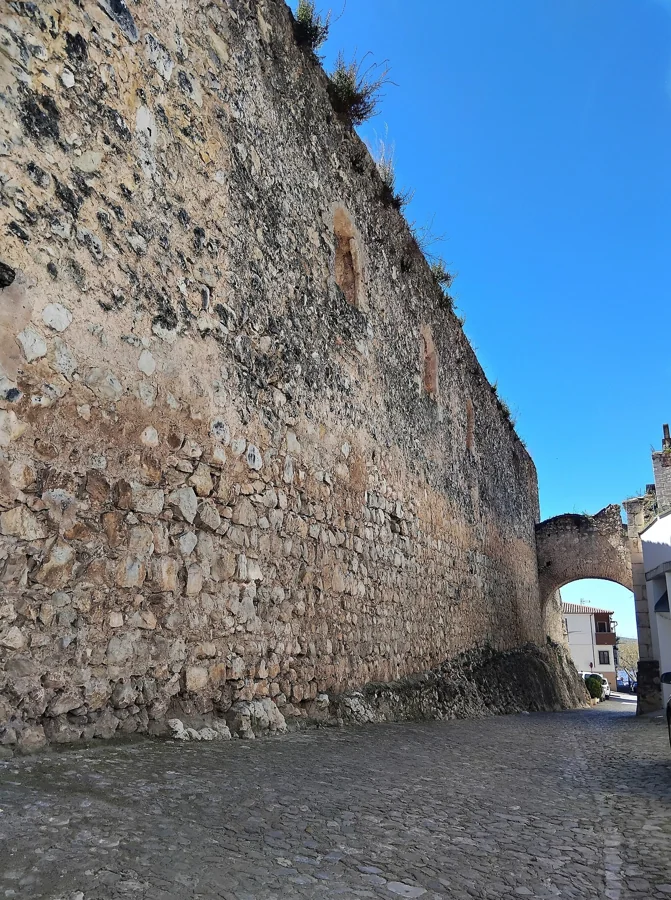 Castillo, muralla y antiguo molino de aceite