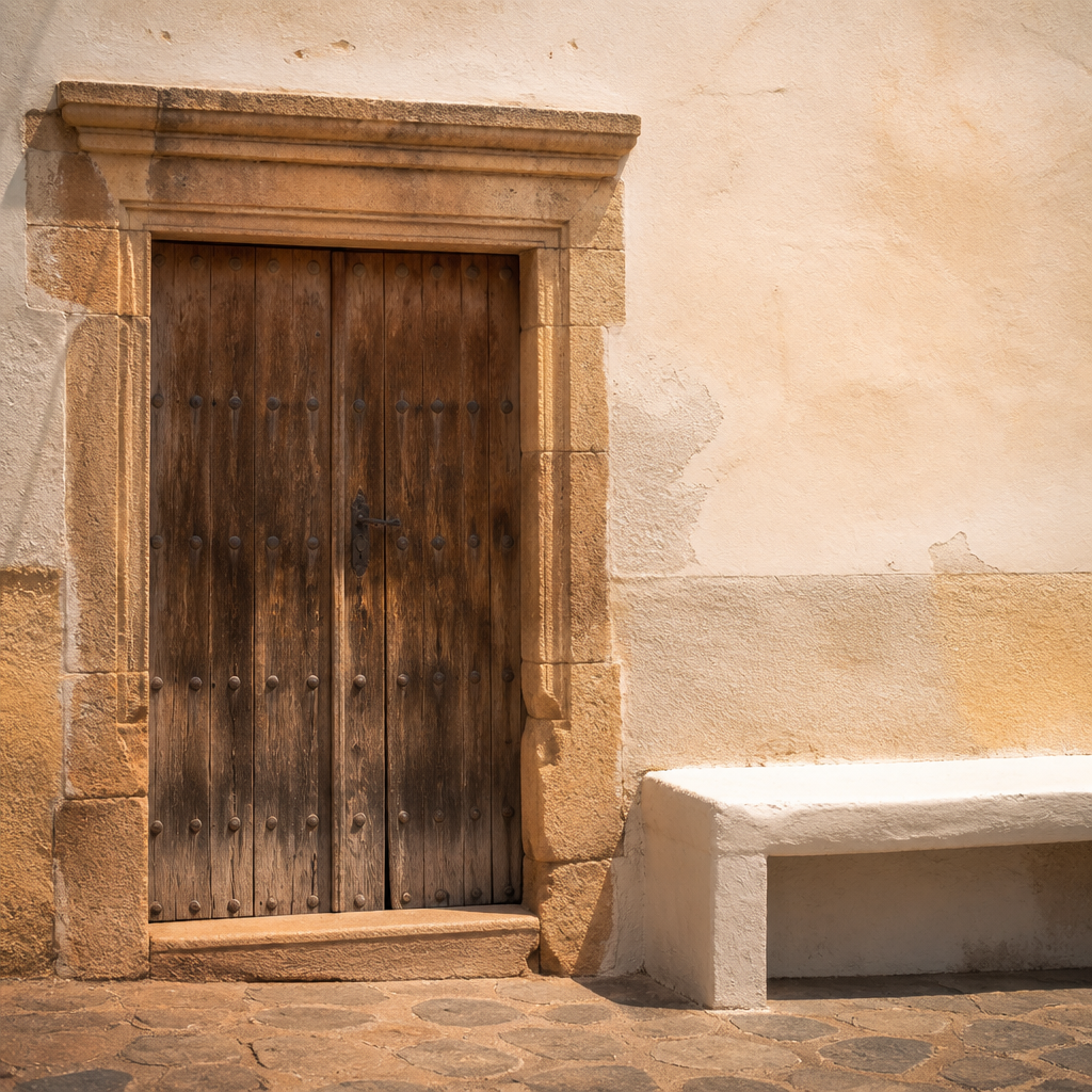 Puerta de acceso de la Ermita de San Bartolomé, visita en Dos Torres