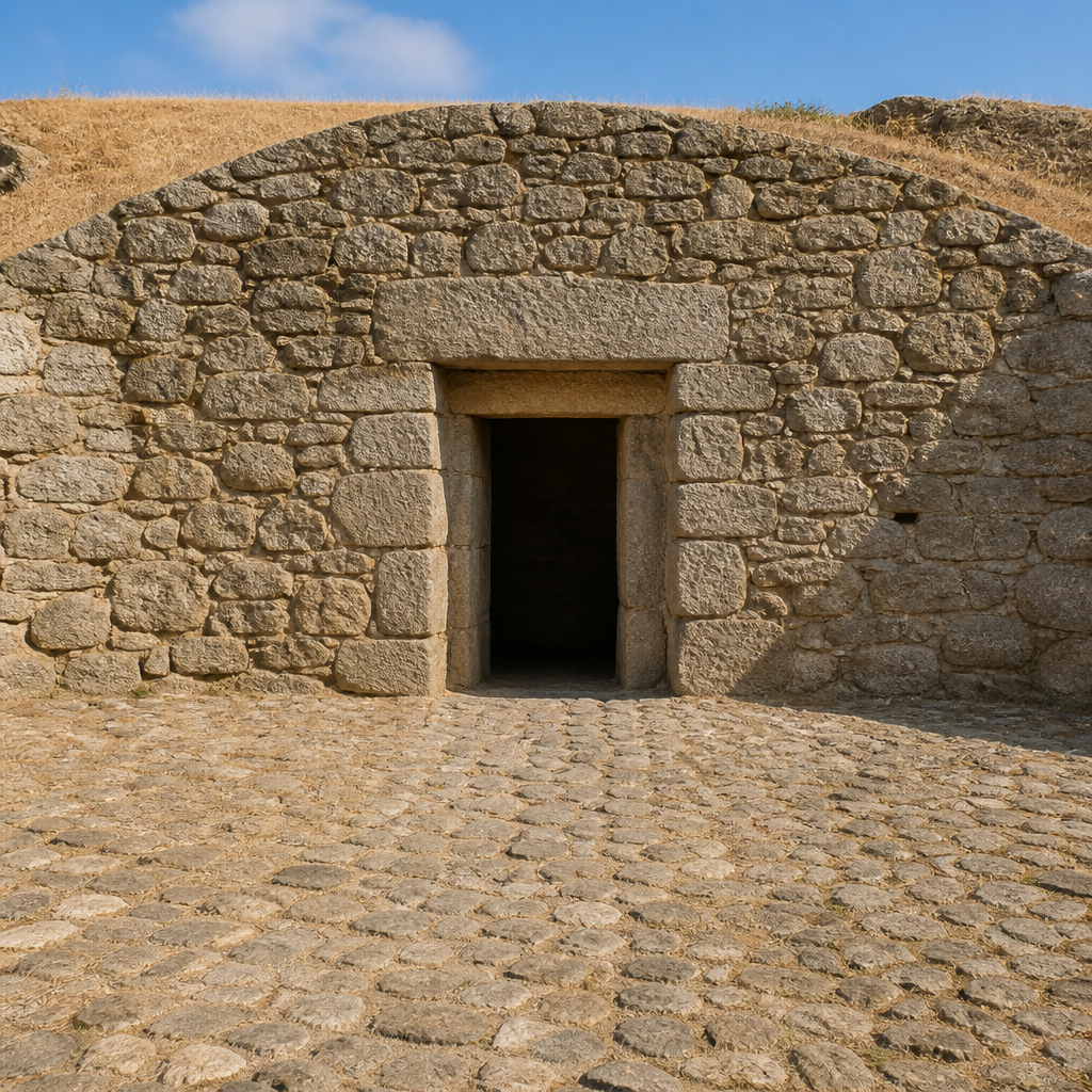 Acceso empedrado del Pozo de la Nieve de Dos Torres, visita al monumento