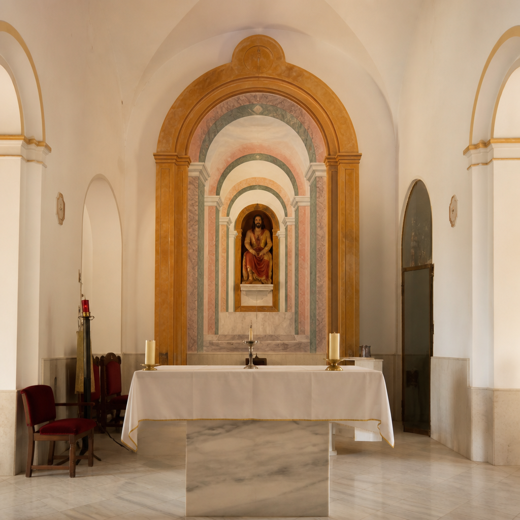 Retablo de 2013 con el Ecce Homo en la Ermita de San Pedro de El Carpio