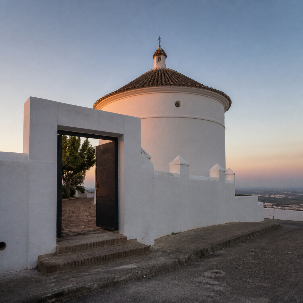 Ermita de Santa Ana de El Viso al amanecer, día de la fiesta de la patrona