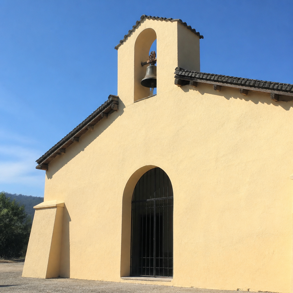 Frontal y cubierta de la Ermita de Santa Rosalía en El Viso