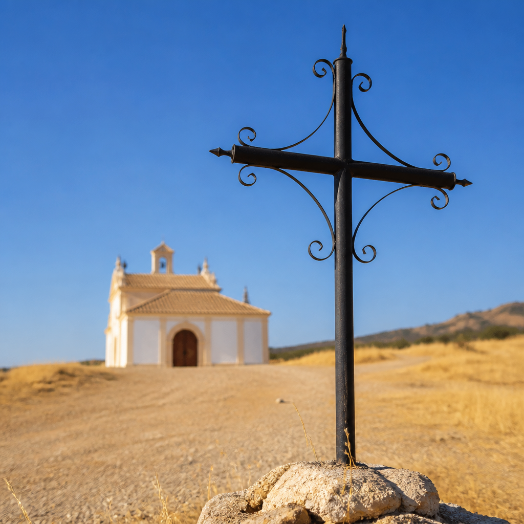Cruz del Cura delante de la Ermita de Santa Rosalía de El Viso