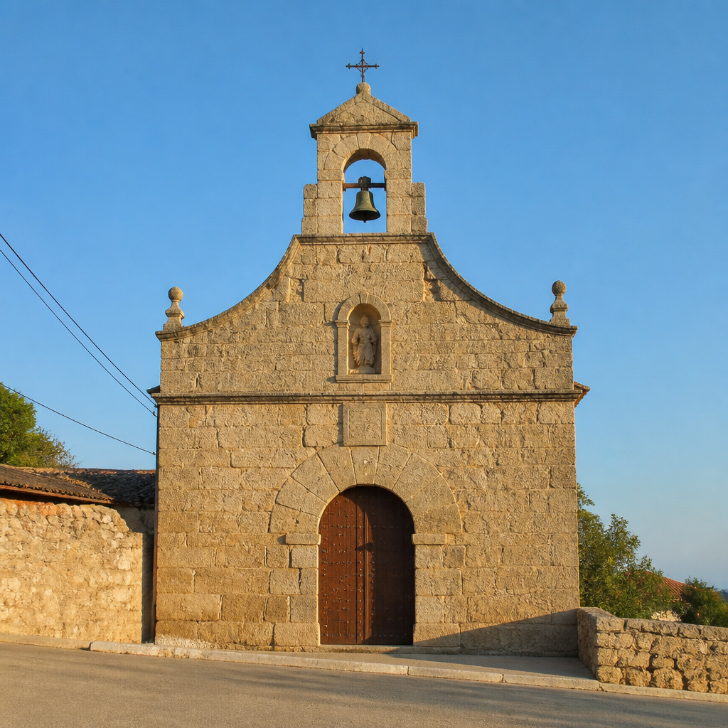Portada con arco de medio punto de la Capilla de San Miguel en Espejo