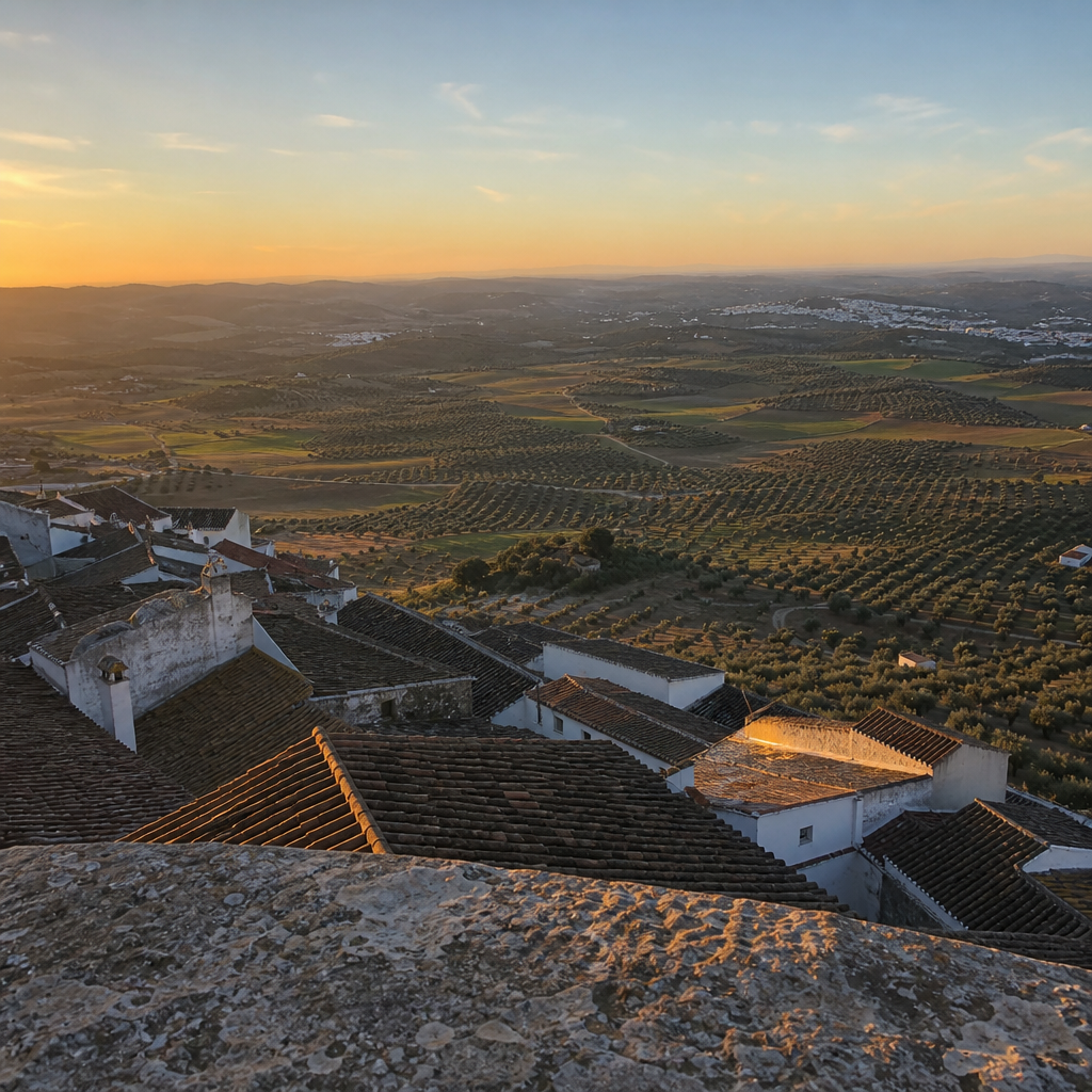 Vistas de la campiña cordobesa desde el Castillo Ducal de Pay Arias en Espejo