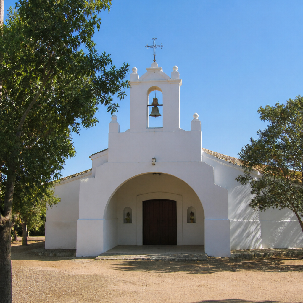 Pórtico y espadaña de la Ermita de Nuestra Señora de la Estrella en Espiel