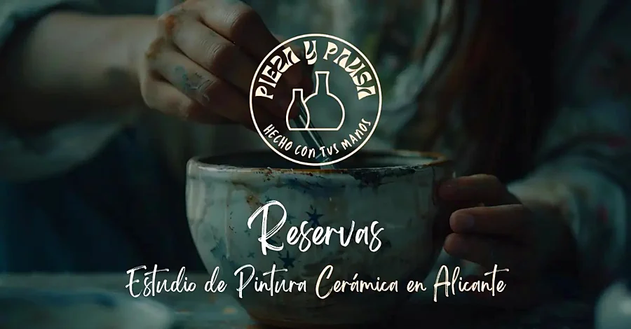 Recreación ilustrativa: Pinta una pieza de cerámica en Pieza y Pausa