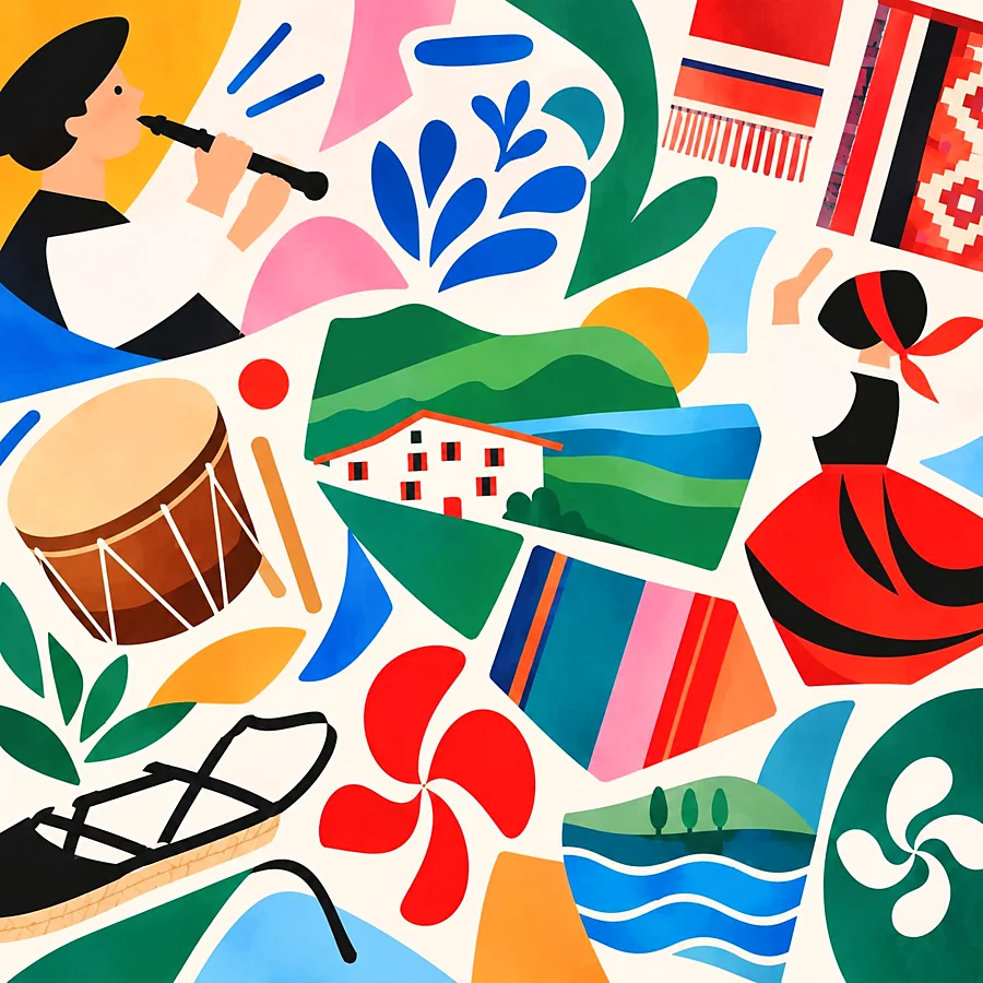 Recreación ilustrativa: LOTURAK: talleres creativos de patrimonio para familias