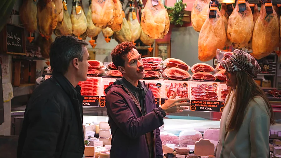 Recreación ilustrativa: Mercado de La Bretxa y almuerzo de pintxos