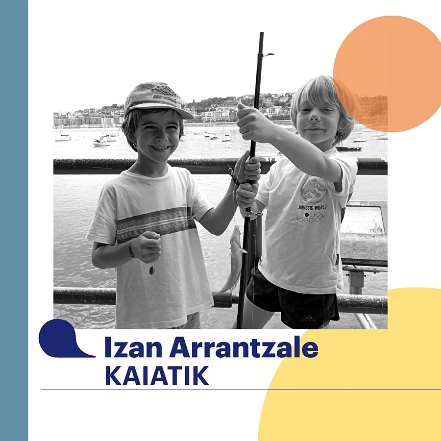Recreación ilustrativa: Izan Arrantzale: taller de pesca en familia desde el puerto