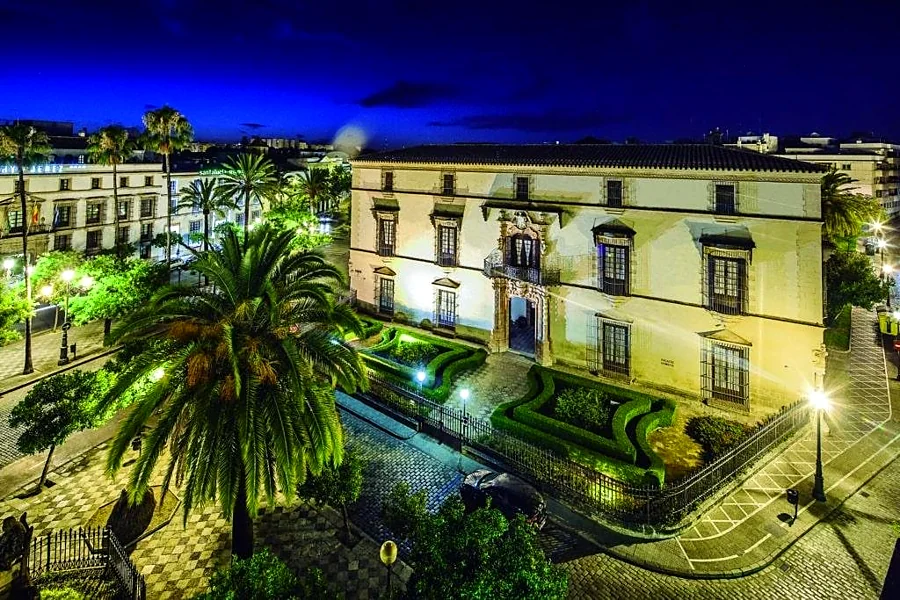 Recreación ilustrativa: Estancias y patios del Palacio Domecq con audioguía