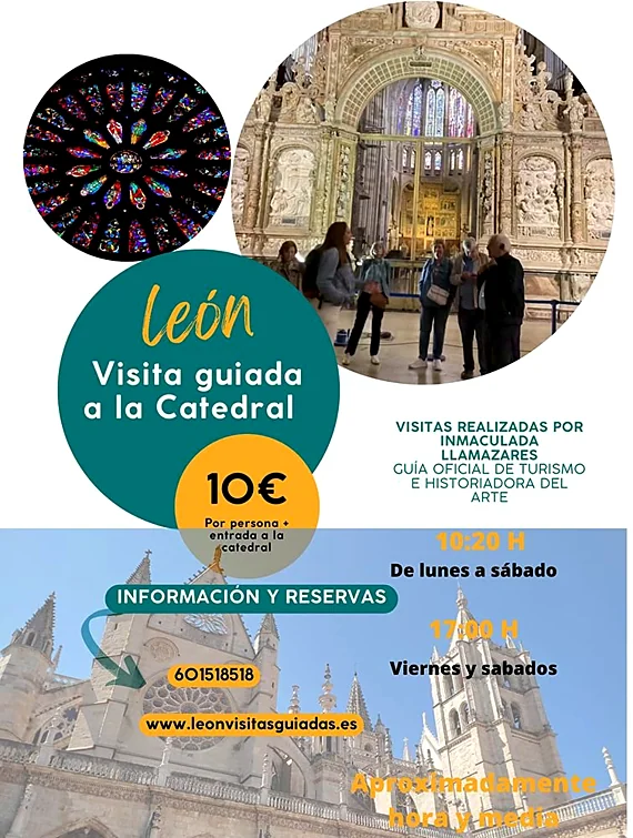 Recreación ilustrativa: Casco histórico de León con Inmaculada Llamazares