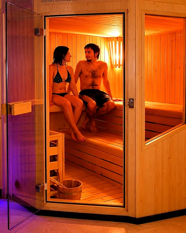 Recreación ilustrativa: Circuito spa con sauna, hammam y piscina termal