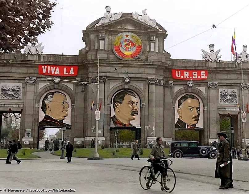 Recreación ilustrativa: Madrid durante la Guerra Civil, con el guía oficial David