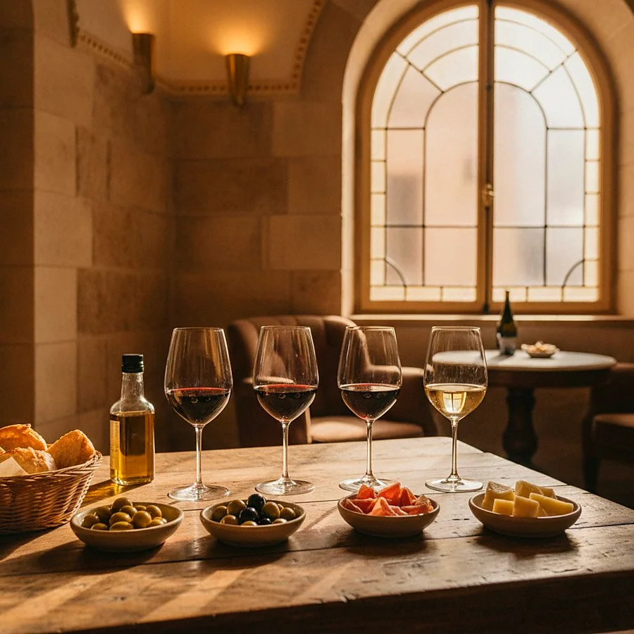 Recreación ilustrativa: Uvas autóctonas recuperadas: vinos mallorquines con tapas