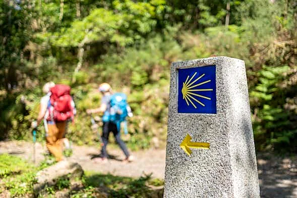 Recreación ilustrativa: Los últimos kilómetros del Camino Francés